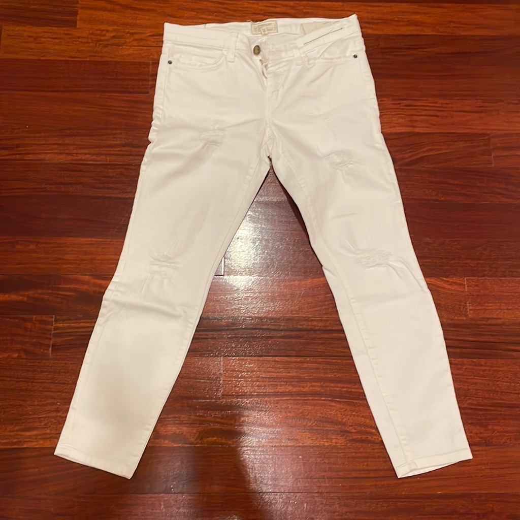 Current Elliott White Distressed Jeans
